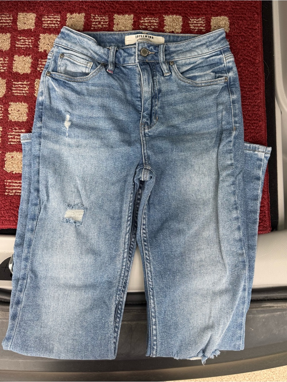 Idyllwind Light Blue Distressed Flare Leg Jeans